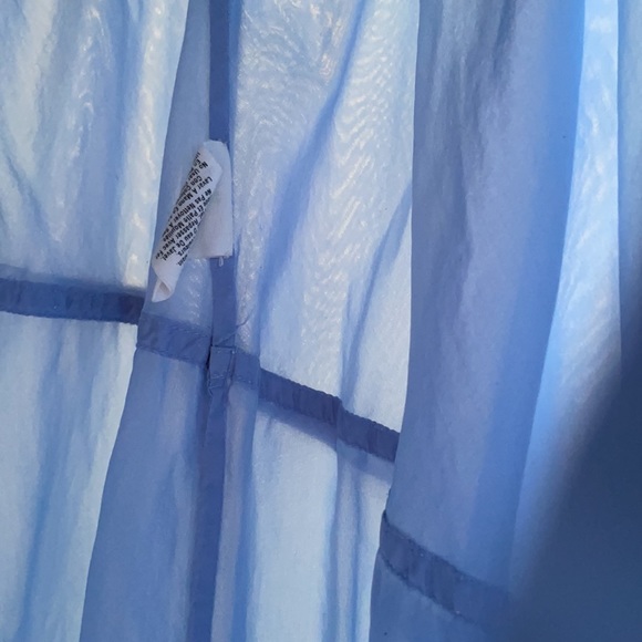 Donna Karan Vintage DKNY Pure 100% Silk Sky Blue Wrap Skirt - Picture 13 of 17